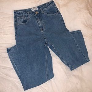 Petite High Waist Straight Leg Mom Jeans
